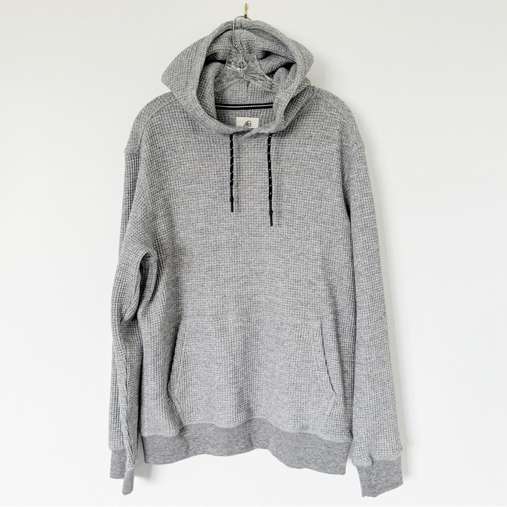 Surfside Supply Gray Waffle Hoodie Sweatshirt Medium